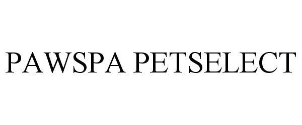  PAWSPA PETSELECT