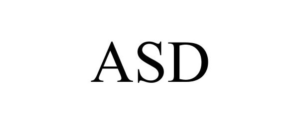 Trademark Logo ASD