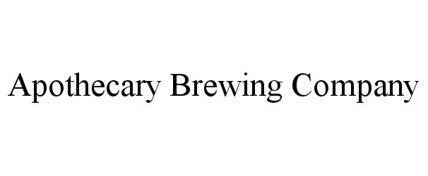 Trademark Logo APOTHECARY BREWING COMPANY