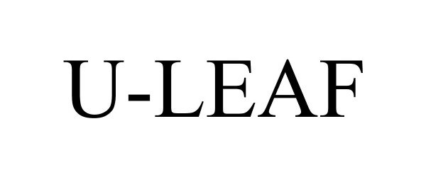 Trademark Logo U-LEAF