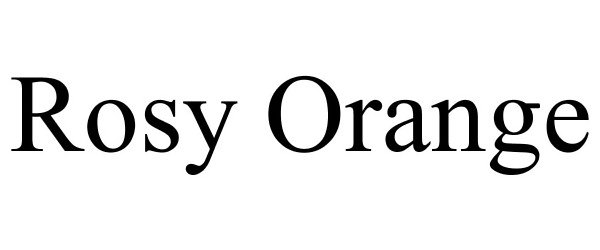 Trademark Logo ROSY ORANGE