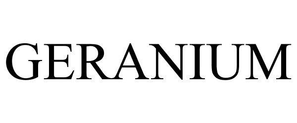 Trademark Logo GERANIUM