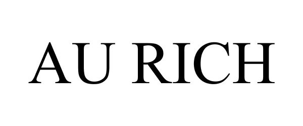 Trademark Logo AU RICH