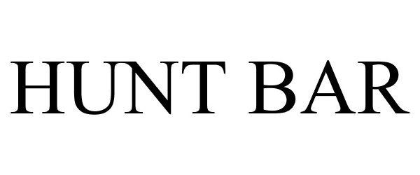 Trademark Logo HUNT BAR