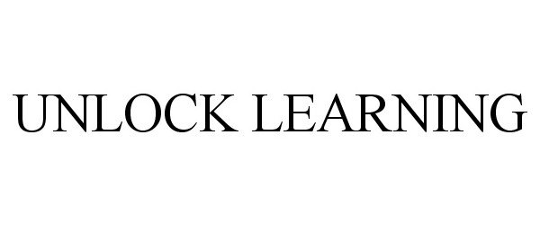 Trademark Logo UNLOCK LEARNING