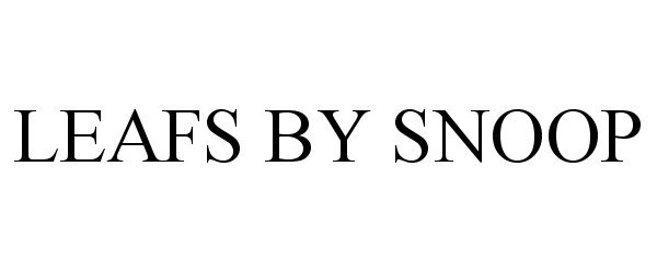 Trademark Logo LEAFS BY SNOOP