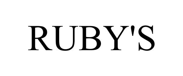 Trademark Logo RUBY'S