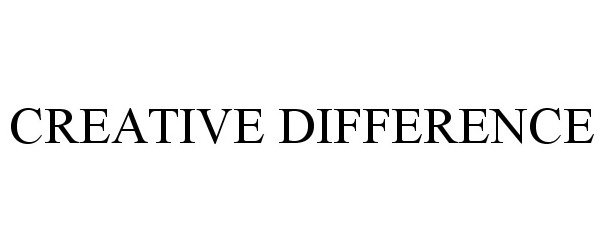 Trademark Logo CREATIVE DIFFERENCE