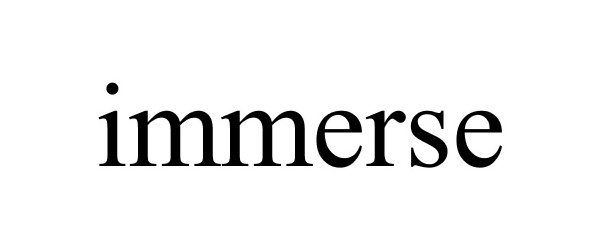Trademark Logo IMMERSE
