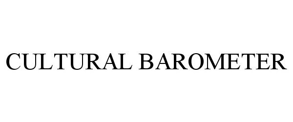 Trademark Logo CULTURAL BAROMETER