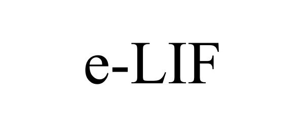 Trademark Logo E-LIF