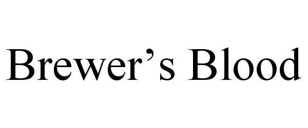 Trademark Logo BREWER'S BLOOD