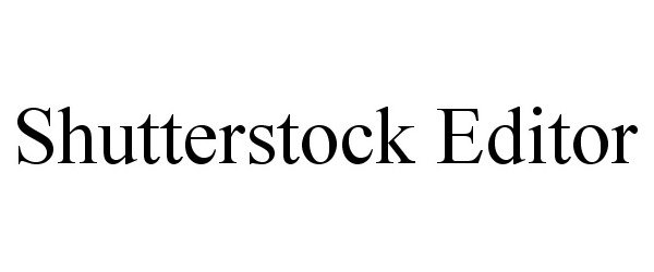 Trademark Logo SHUTTERSTOCK EDITOR