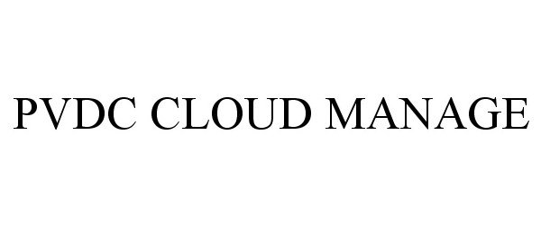  PVDC CLOUD MANAGE