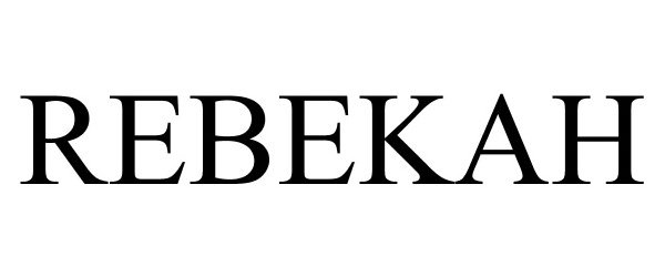 Trademark Logo REBEKAH