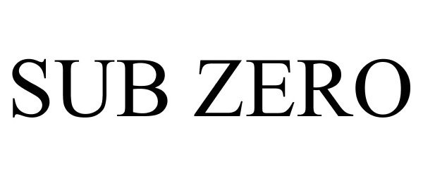 Trademark Logo SUB ZERO