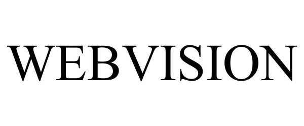 Trademark Logo WEBVISION