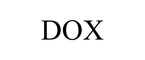 Trademark Logo DOX