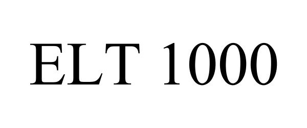 Trademark Logo ELT 1000