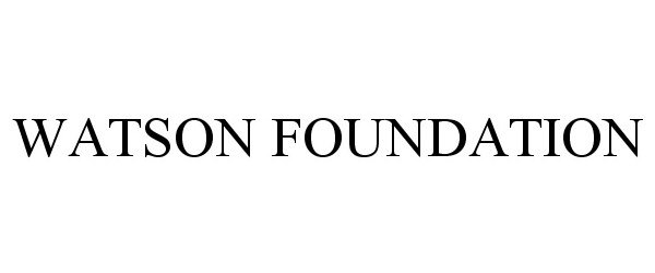 Trademark Logo WATSON FOUNDATION