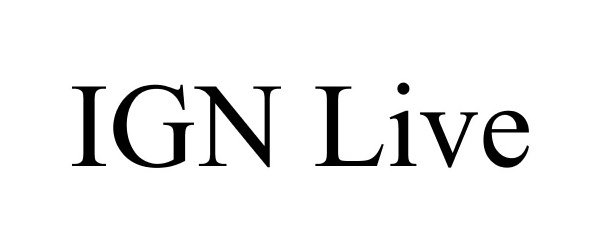 Trademark Logo IGN LIVE