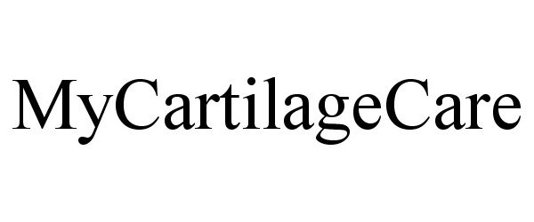 Trademark Logo MYCARTILAGECARE