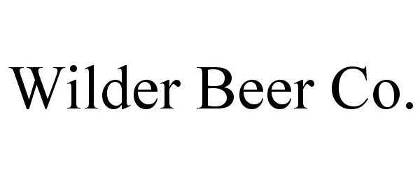  WILDER BEER CO.