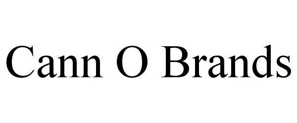 Trademark Logo CANN O BRANDS