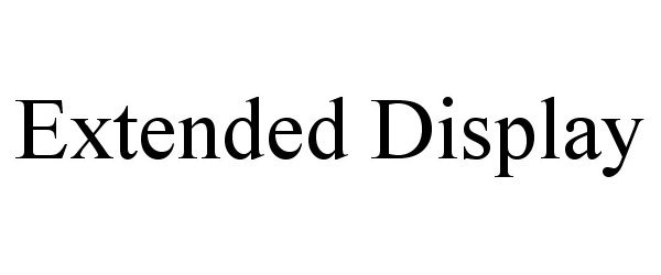 Trademark Logo EXTENDED DISPLAY