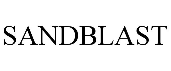 Trademark Logo SANDBLAST