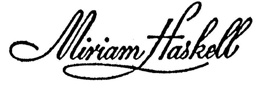 Trademark Logo MIRIAM HASKELL