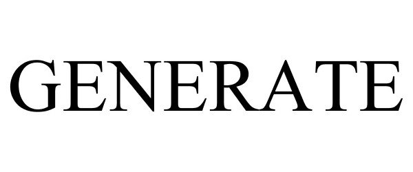 Trademark Logo GENERATE