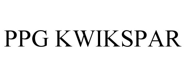 Trademark Logo PPG KWIKSPAR