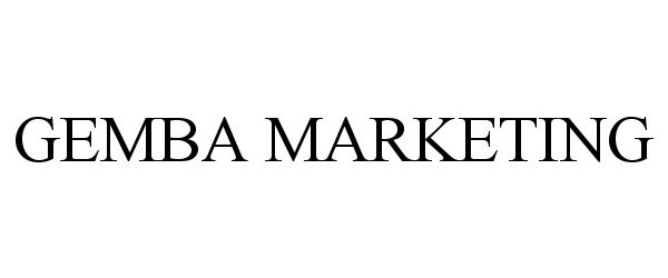 Trademark Logo GEMBA MARKETING