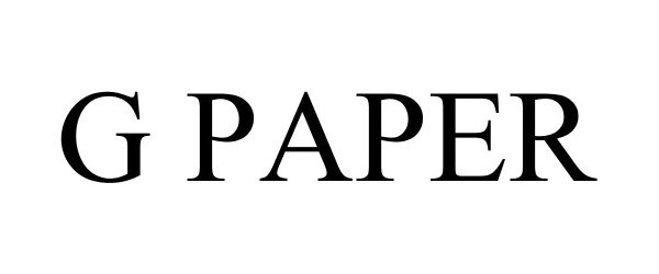Trademark Logo G PAPER