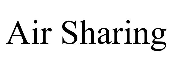 Trademark Logo AIR SHARING