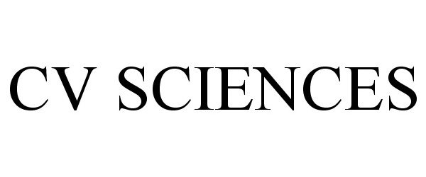 Trademark Logo CV SCIENCES