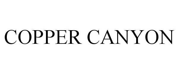 Trademark Logo COPPER CANYON