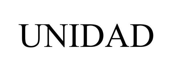 Trademark Logo UNIDAD