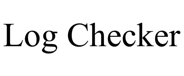 Trademark Logo LOG CHECKER