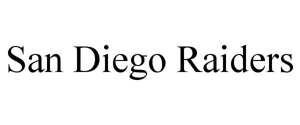 Trademark Logo SAN DIEGO RAIDERS