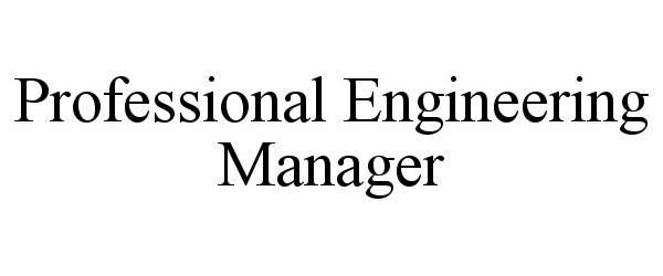  PROFESSIONAL ENGINEERING MANAGER