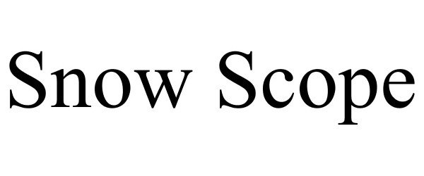 Trademark Logo SNOW SCOPE