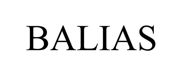 Trademark Logo BALIAS