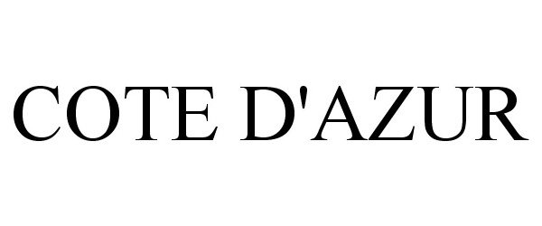 Trademark Logo COTE D'AZUR