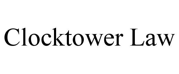 Trademark Logo CLOCKTOWER LAW