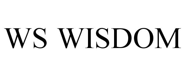 Trademark Logo WS WISDOM
