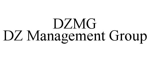 Trademark Logo DZMG DZ MANAGEMENT GROUP