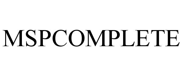 Trademark Logo MSPCOMPLETE