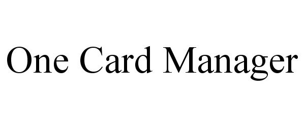  ONE CARD MANAGER